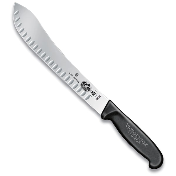 Swiss Army Brands Victorinox 40638 Kitchen Fibrox Pro Black Butcher - Straight, 10In Granton Blade VIC-5.7423.25 - main